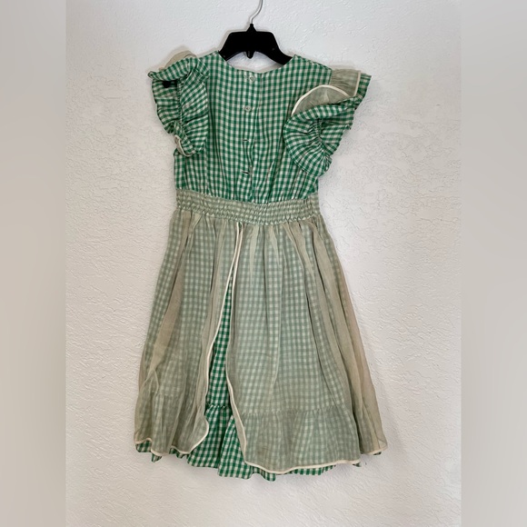 Vintage 60s dress with attached apron - Picture 5 of 6